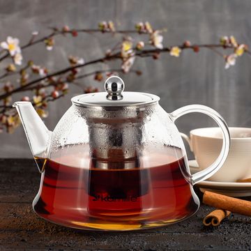 Стеклянный заварочный чайник 800 мл. Kamille KM-0784S со съемным ситечком