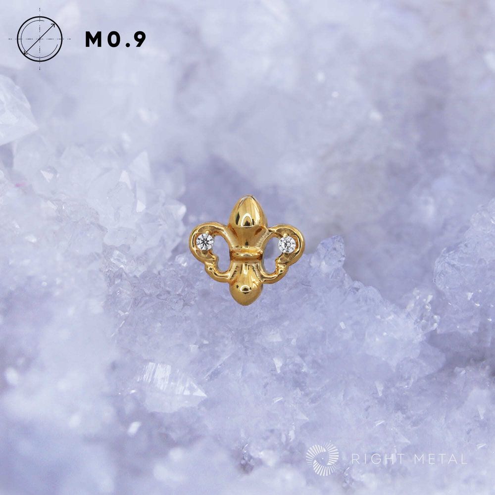 Heraldic Lily Mini Crystal PVD Yellow-