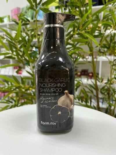 Farm Stay Восстанавливающий шампунь для волос с черным чесноком 530 мл
