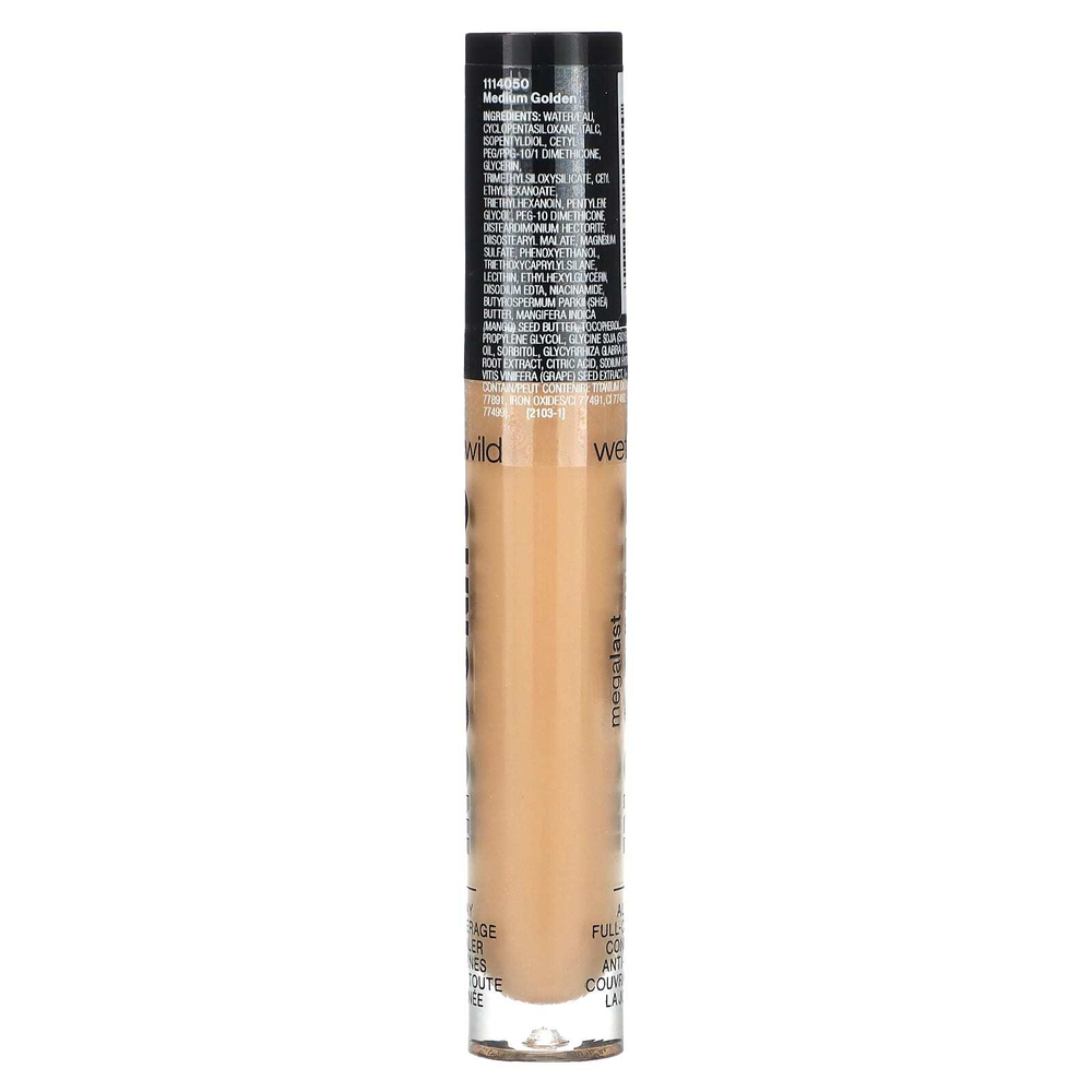 wet n wild, Megalast Incognito, консилер с полным покрытием на весь день, золотистый, 5,5 мл (0,18 жидк. унции)