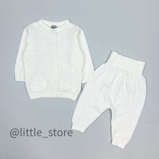 Комплект вязаный, Молочный