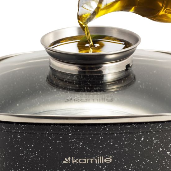 Набор квадратных кастрюль 4 предмета Kamille KM 4434 из литого алюминия