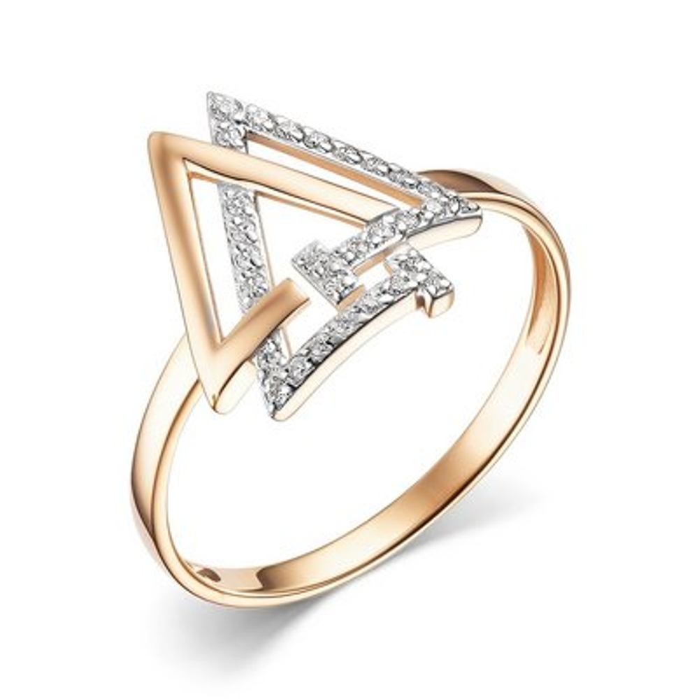 Кольцо из золота с фианитами