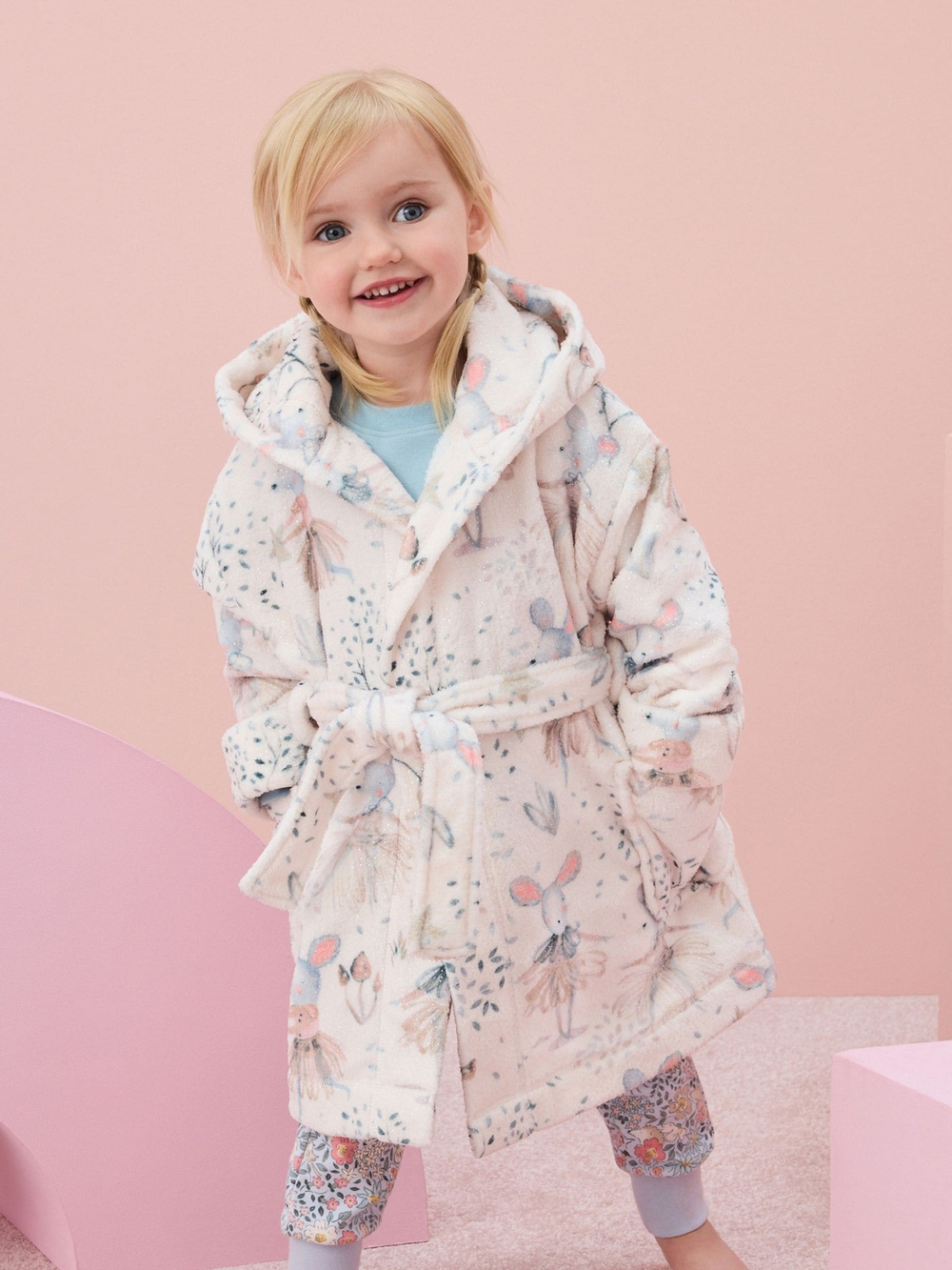 Халат для девочки Next 974-570, Кремовый