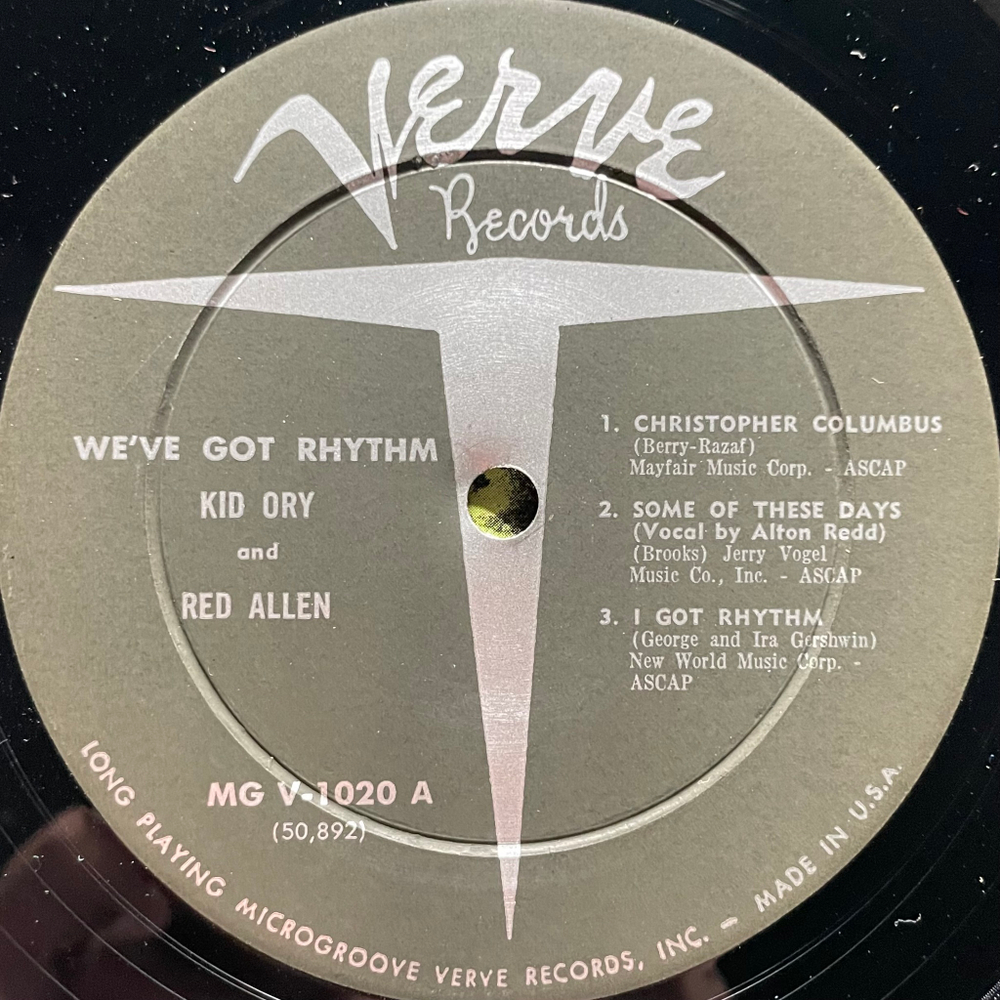 Kid Ory And Red Allen ‎– We've Got Rhythm (США 1960г.)