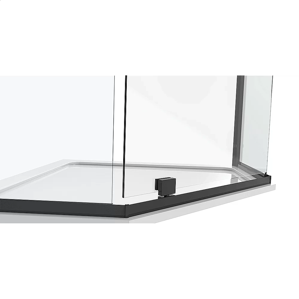 Душевой уголок Black&White Stellar Wind 8751010 Black 100х100 стекло прозрачное/профиль черный матовый