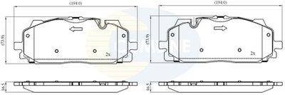 COMLINE - CBP02443-CML - Brake Pad Set, disc brake