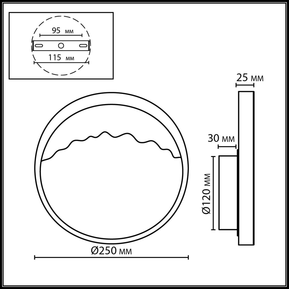 6625/9WL ODL Светильник LED 9Вт 3000K 220В IP20 ECODESIGN