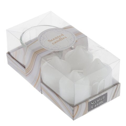 GAEM Набор из подсвечника и 4-х свечей, L13,5 W7 H5,5 см