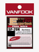 Крючок одинарный VANFOOK SP-20K fusso black #6; 16 шт