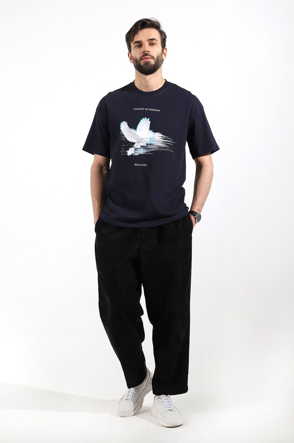 Фуфайка (футболка) мужская Герой-4 Виотекс ТЁМНО-СИНИЙ