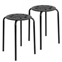 Табурет Axel чёрный, 30х45 см, полипропилен/металл (ПРИ ПОКУПКЕ ОТ 2х ШТУК)