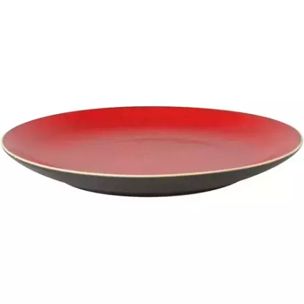 Тарелка «Лава» керамика D=27см красный,черный