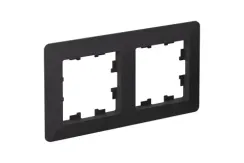 Рамка Systeme Electric ATLASDESIGN AIR 2-постовая карбон 40599