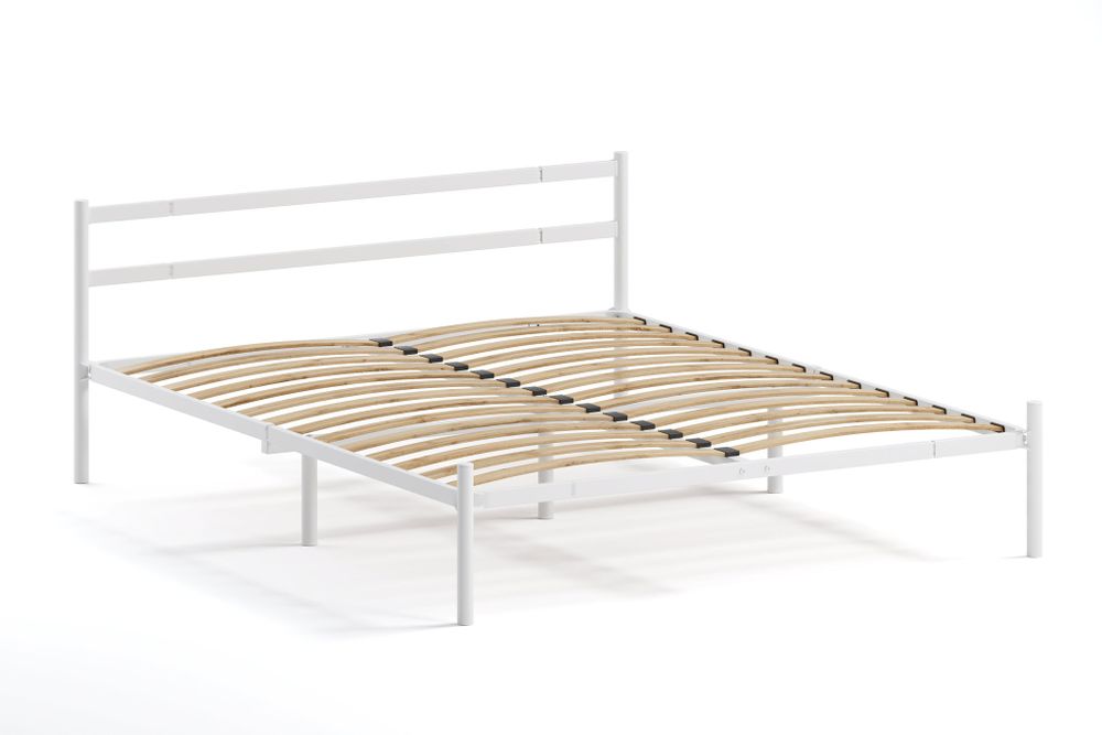 Кровать разборная металлическая Мета 04.100.9016-01 (1400*2000мм), белая