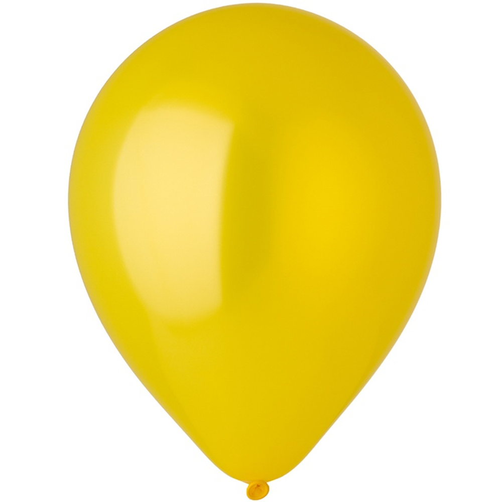 Шар латексный Металлик 13 см (Желтый)