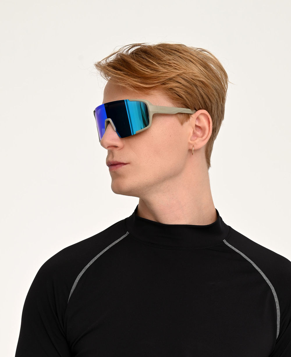 Спортивные очки GOG Magni / Matt Brown/Khaki / Reflex White-Blue
