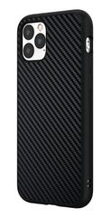 Силиконовый чехол Карбон для iPhone 11 Pro Max (Черный)