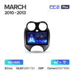 Teyes CC2 Plus 9" для Nissan March 2010-2013