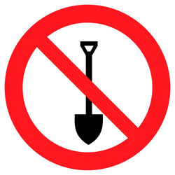 Знак - Копать запрещается