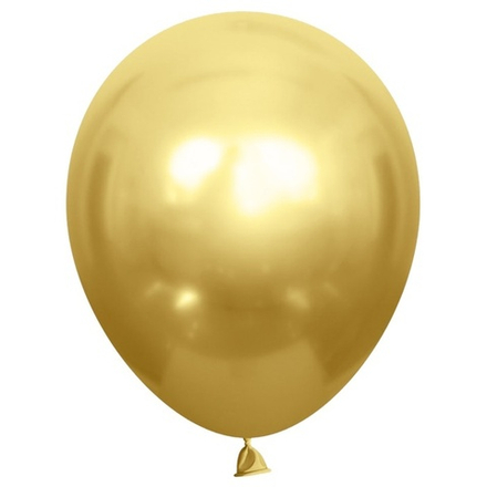 Воздушные шары Шаринг, хром золото, 50 шт. размер 5" #905102