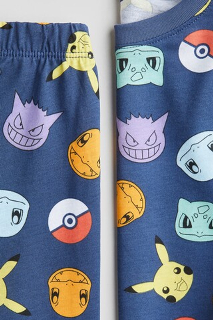 H&M Пижамный комплект с принтом, синий