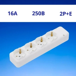 Колодка штепсельная NE-AD 4 гнезда с заземлением