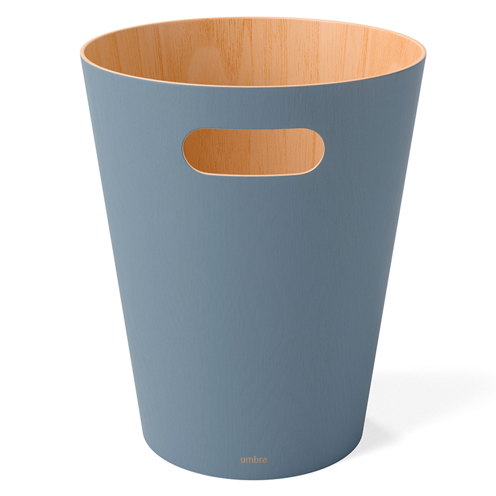 Корзина для мусора woodrow, 7,5 л, серо-голубая