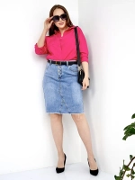 Юбка джинсовая миди с разрезом