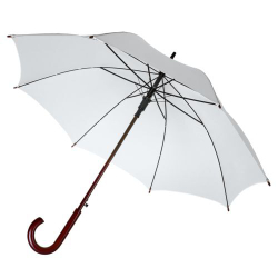 Зонт белый трость с нанесением логотипа