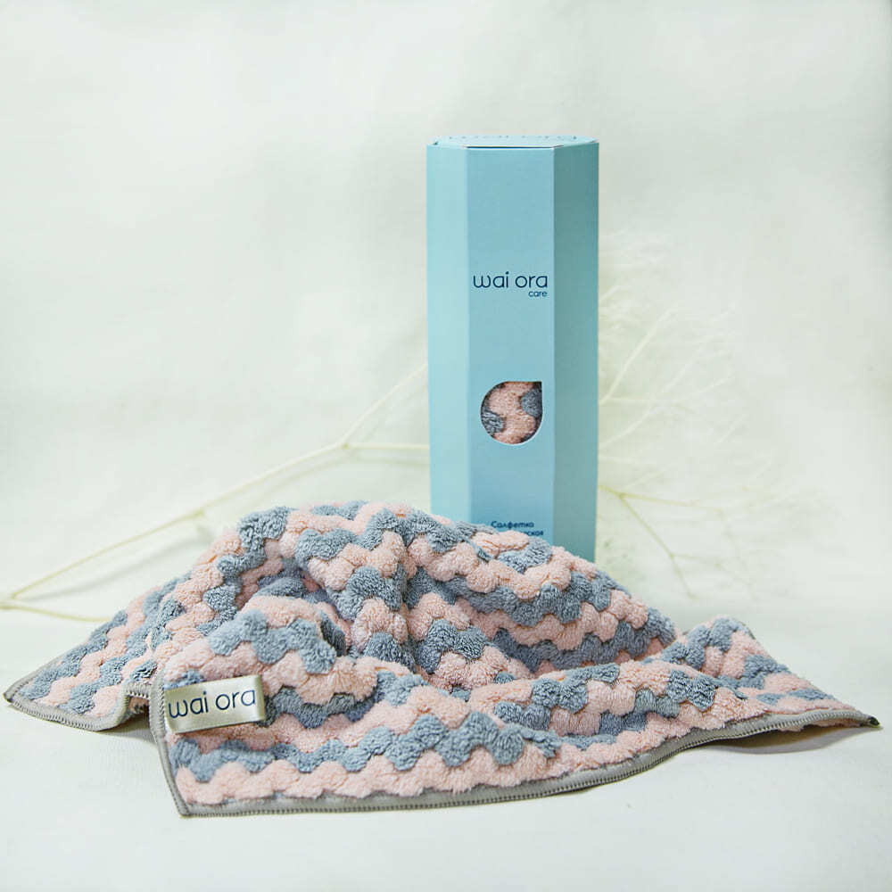 Салфетка косметическая кораллово-серый 30х30см Wai Ora Coral+