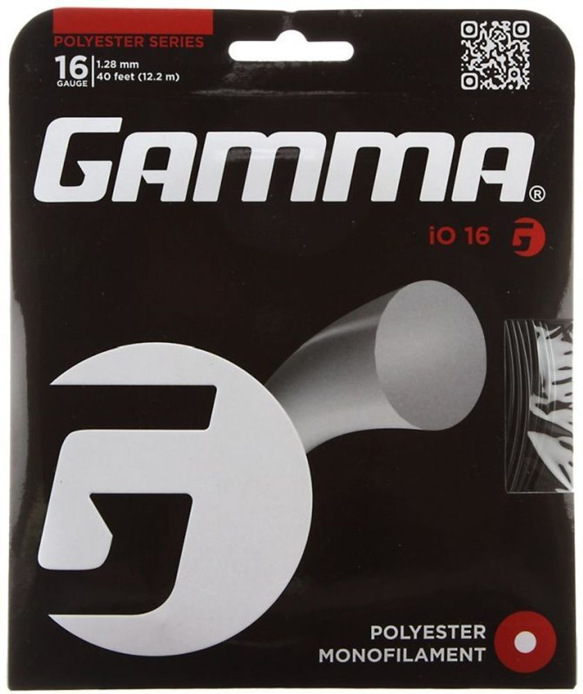Теннисные струны Gamma iO (12.2 m) - черный