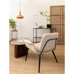 Лаунж-кресло Bergenson Bjorn Hilde, букле, серо-бежевое