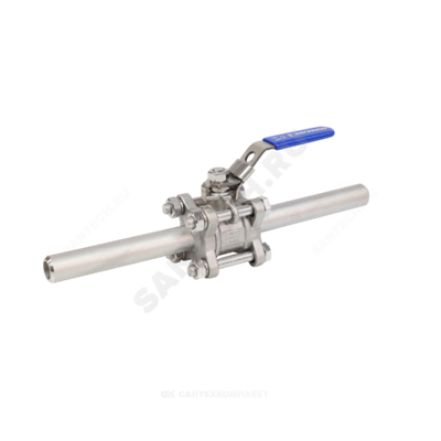 Кран шаровой нерж SS316 4210H трёхсоставной Ду 40 Ру63 п/привар полнопроходной Benarmo