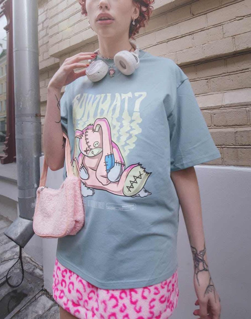 Футболка SoWhat? Rabbit Голубая