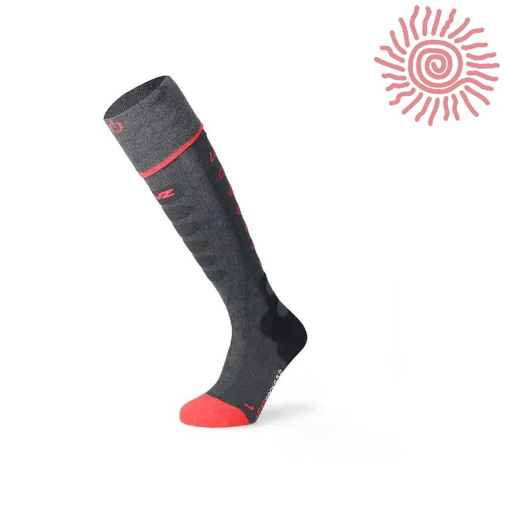 LENZ комплект носки с системой подогрева 1070 HEAT SOCK 5.1 TOE CAP + аккумуляторы 1320 HEAT PACK 1200 (БЕЗ BLUETOOTH)RCB 1200 (Цвет Red/Grey )