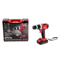 Шуруповерт аккумуляторный / дрель аккумуляторная BRAIT BCD20S (18 В, 2 А*ч, 2 АКБ, 30 Нм, Li-Ion, КЕЙС, Подсветка )