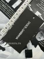 Бирка ДГ бумажная черная одинарная