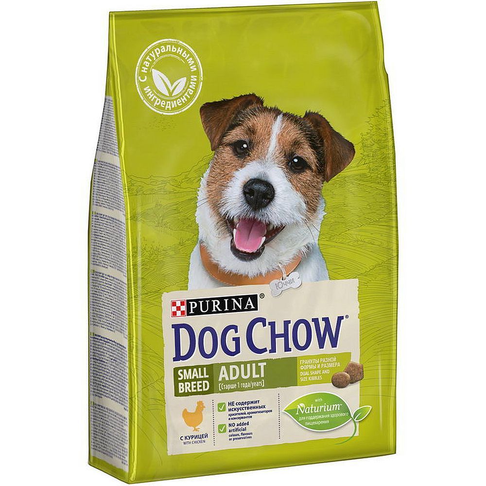 Сухой корм Dog Chow® для взрослых собак мелких пород с курицей, Пакет 2,5 кг Сухой корм Dog Chow® для взрослых собак мелких пород с курицей, Пакет 2,5 кг