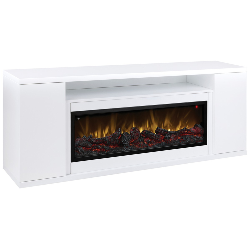 Электрокамин RealFlame Bergen 42/BV WT белый с очагом Beverly 1000