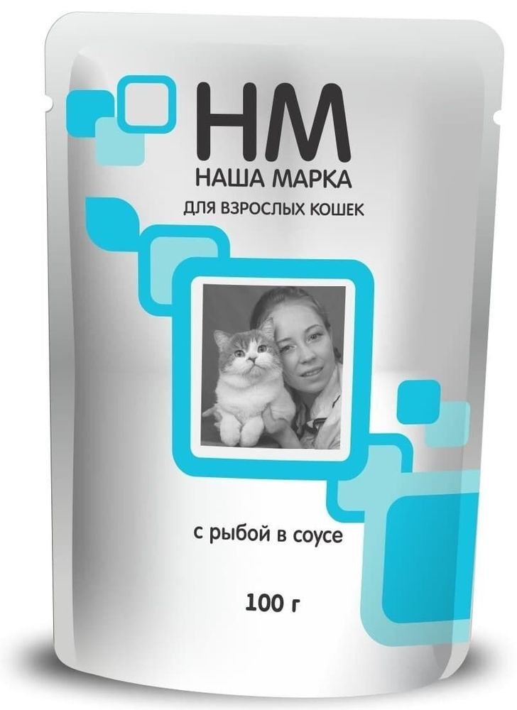Наша Марка 100г рыба в соусе влажный д/кошек