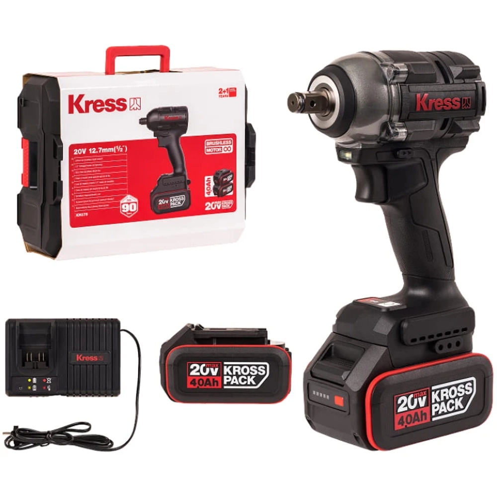 Kress KH275 гайковерт аккумуляторный ударный (2 x 4 Ач, ЗУ 6A)