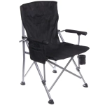 Кресло складное с подлокотниками до 100 кг SJ-0054, 58*58*92 см, цвет: чёрный, ТуристМастер