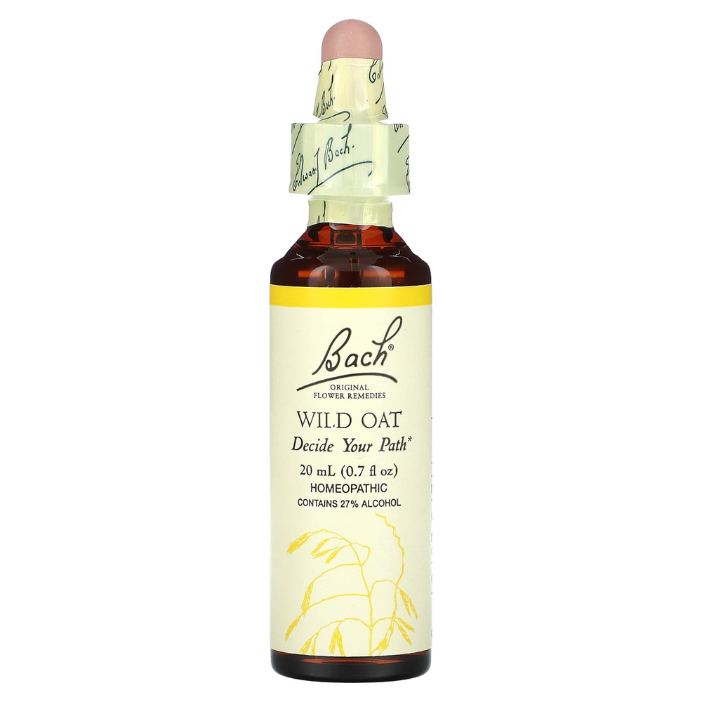 Bach, Original Flower Remedies, дикий овес, 20 мл (0,7 жидк. унц.)