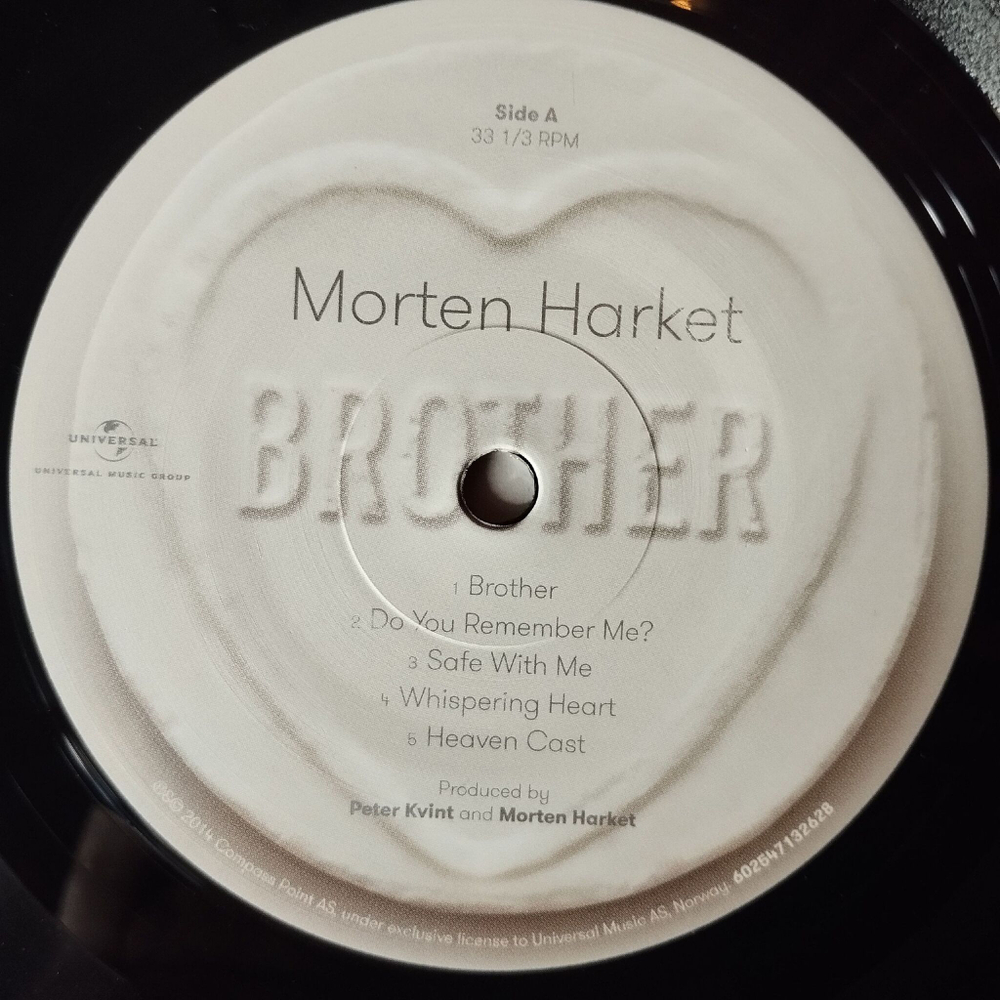 Винтажная виниловая пластинка LP Morten Harket Brother (Norway 2015) Limited Edition