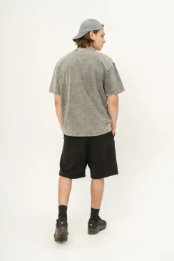 Футболка КУЛЬТУРА oversize "Premium", garment dyed серый