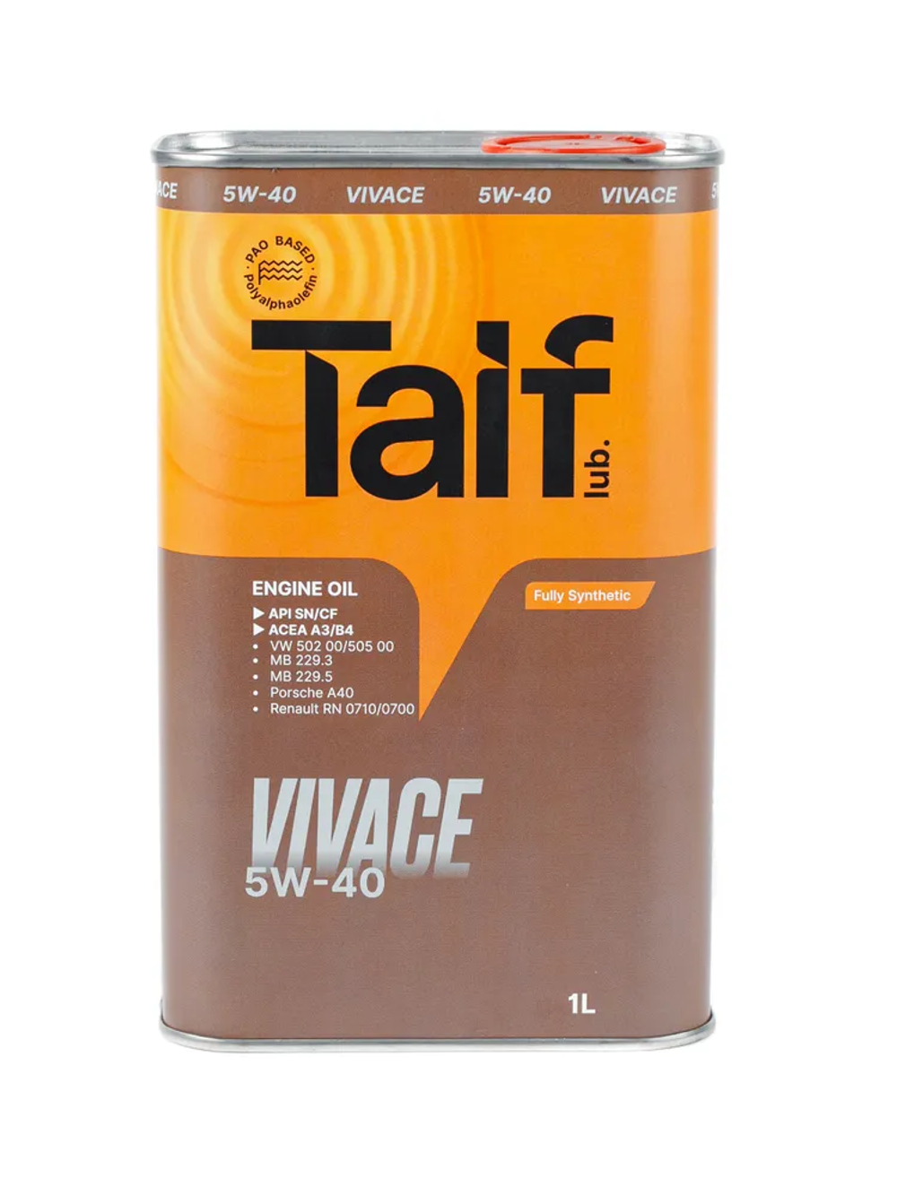Моторное масло Taif Vivace 5W-40, SN, синтетическое, 1 л