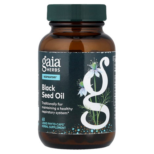 Gaia Herbs, масло черного тмина, 60 капсул Phyto-Caps® (200 мг в 1 капсуле)