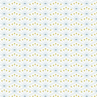 Sunrise Floral Eye Pattern White