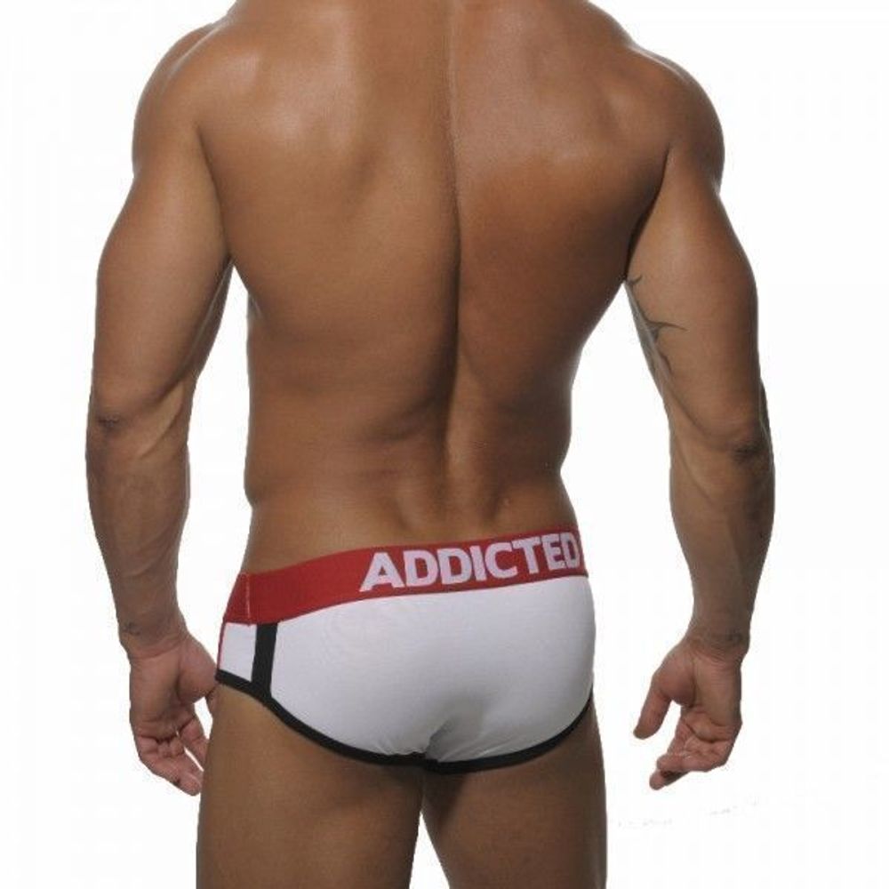 Мужские трусы брифы белые с пуш-Ап Addicted Push-Up White Brief